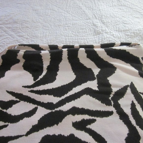 Clara Sunwoo Top M Zebra Print Draped Boatneck Side Ruching  Brown - Picture 4 of 8
